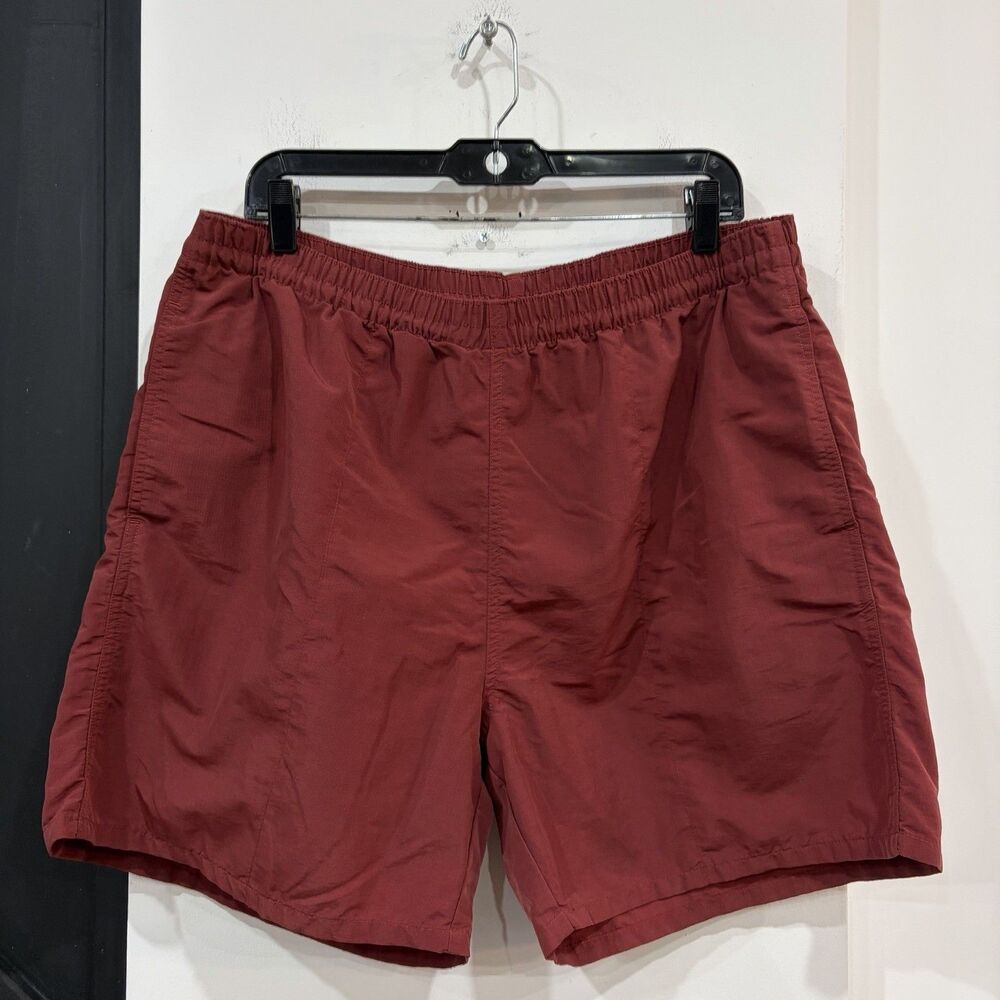 Vintage 90s Woolrich Red Tabasco Swim Shorts Size Large Beach Pockets